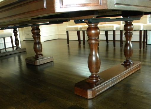 Custom Made Extra Large Walnut Extension Dining Table