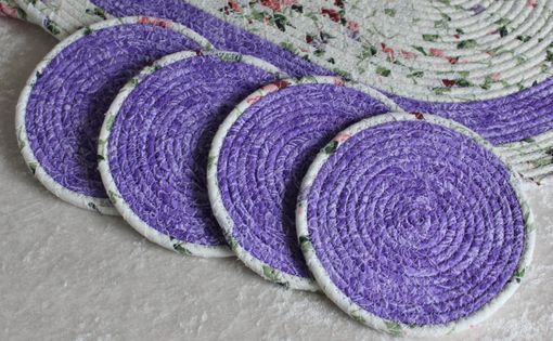Custom Made Fabric Placemat, Napkin And Coaster Set - Oval - Dining - Tableware