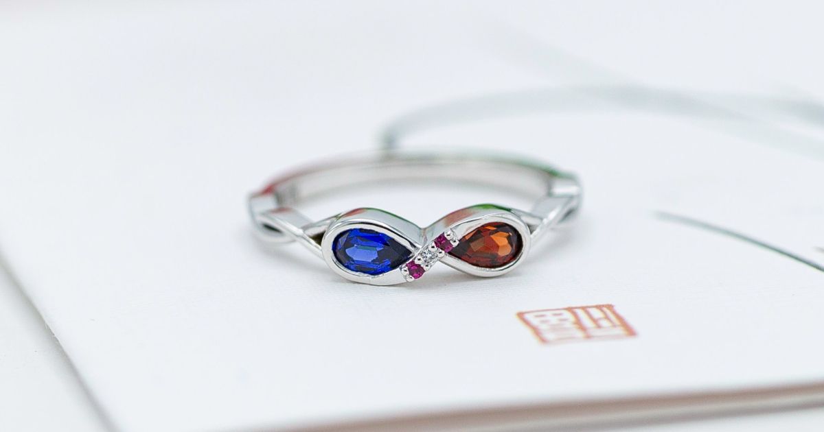 Infinity gemstone store ring