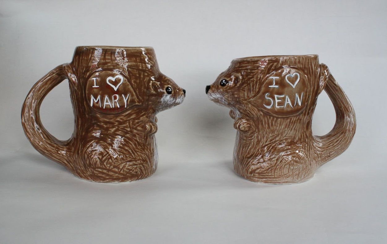 Custom Made Animal Mug Sets by Sara E. Lynch
