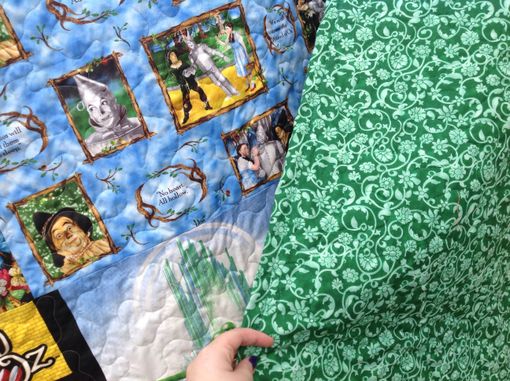 Custom Made Custom Wizard Of Oz Movie Scenic Dorothy Poppy Fields Panel Quilt