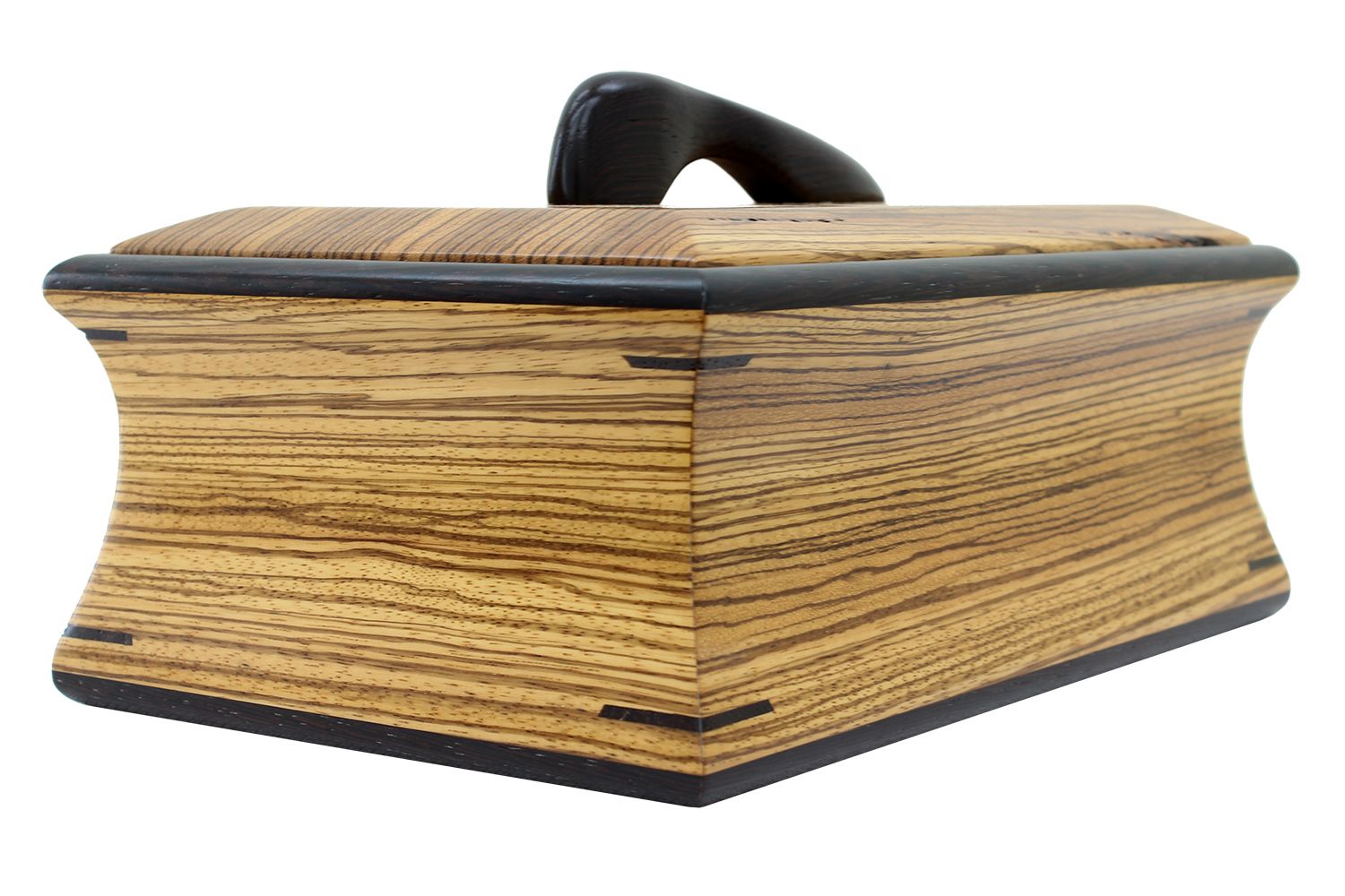 Custom Made Cove Box Solid Zebrawood And Wenge by Nick Jones Designs