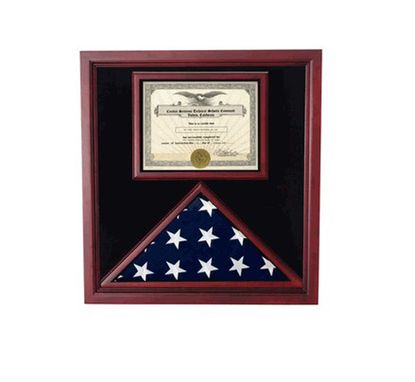Custom Made Military Flag And Certificate Holder