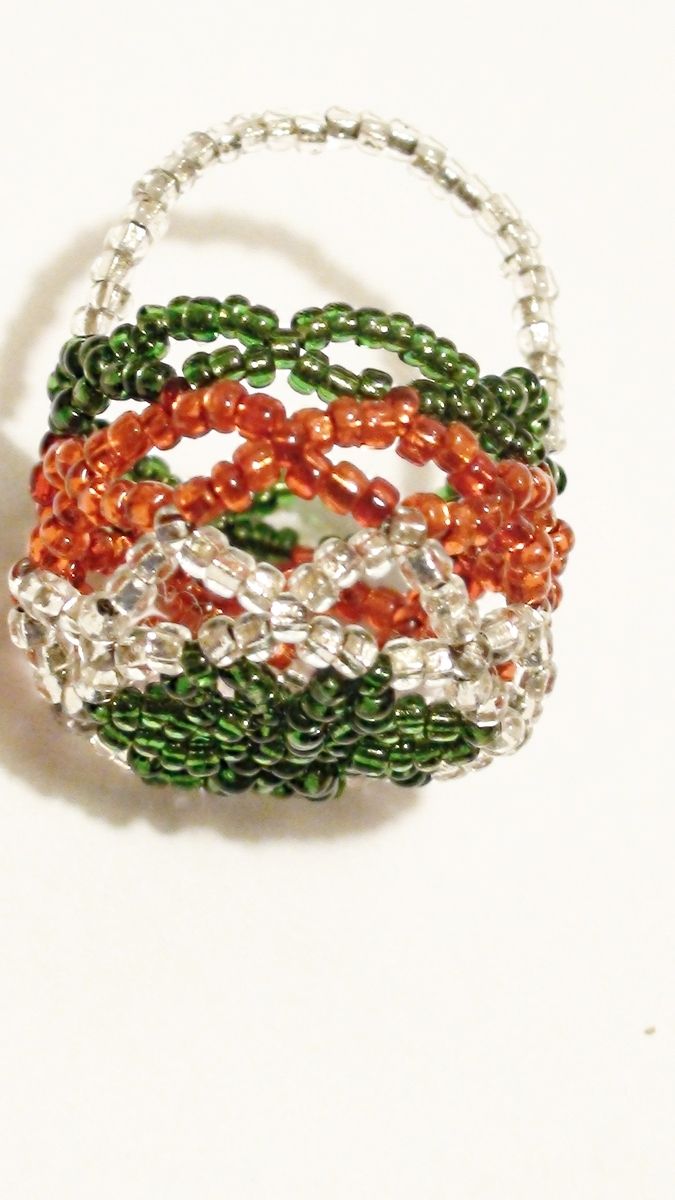 Hand Made Hand Beaded Ring Baskets, Wedding Ring Baskets by Desiree's