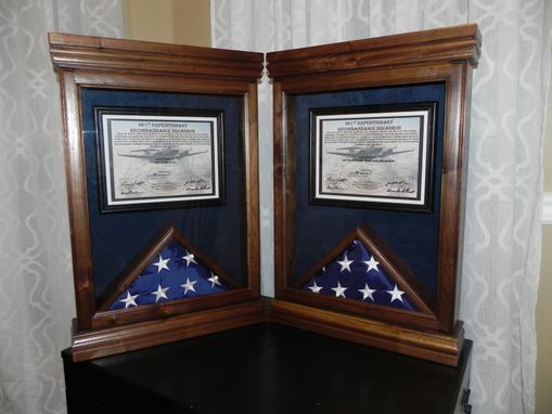 Custom Made Flag Case With Certificate Frame