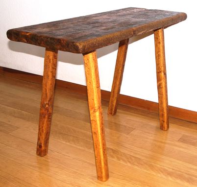 Custom Made Reclaimed Wood Rustic End Table, Entry Table, Hall Table By Rustic Furniture Hut