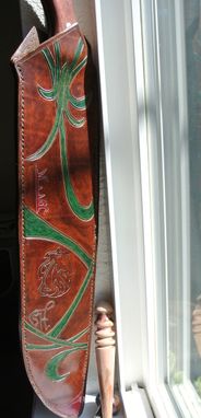 Custom Made Leather Machete Sheath - W/Sling Attachments