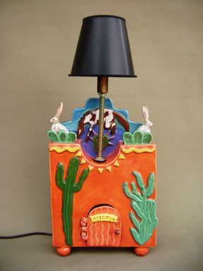 Custom Made A Very Arizona Ceramic Lamp Base.