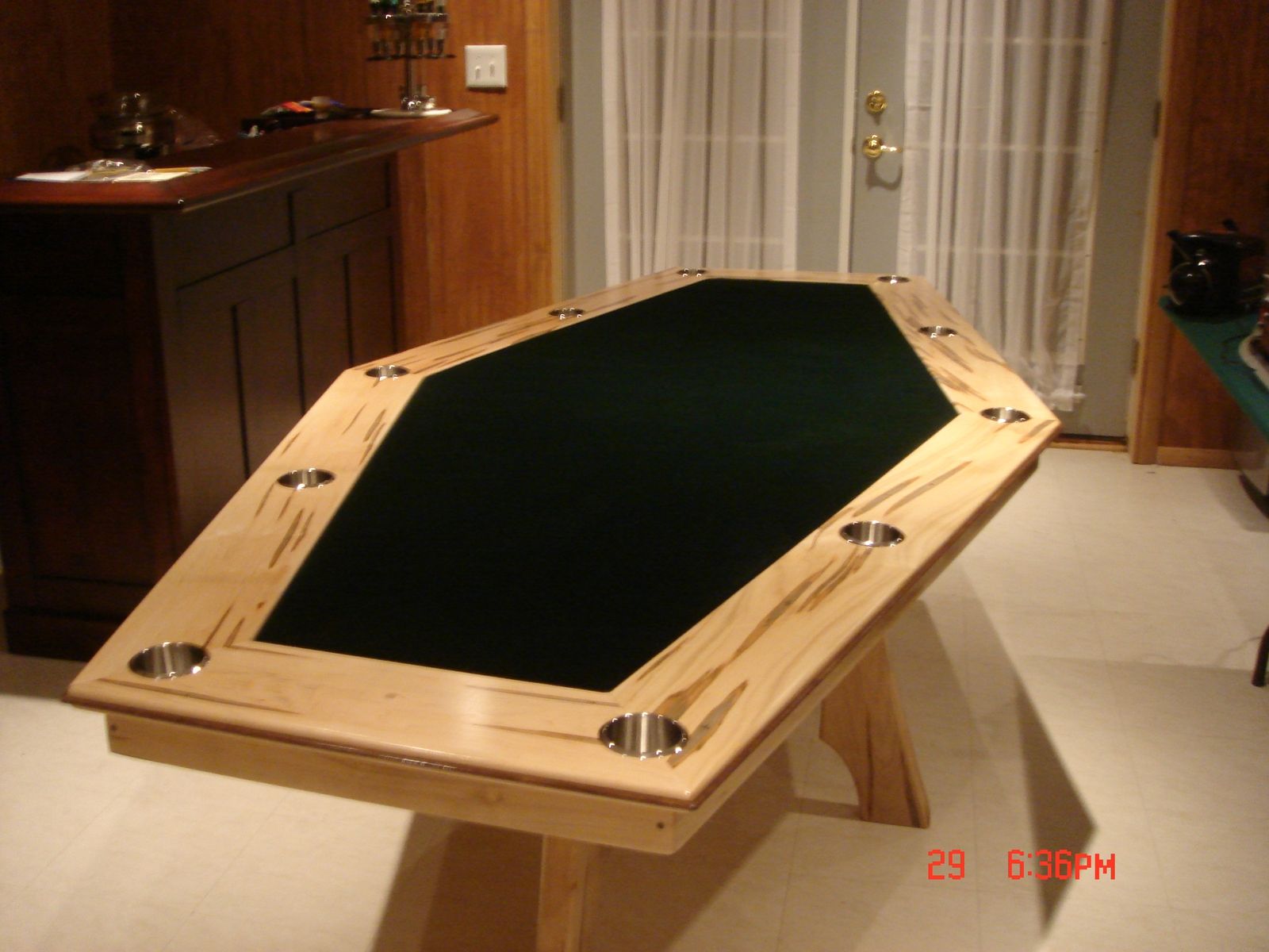 Custom 6 Sided Maple Game Table By Harman Wood Design