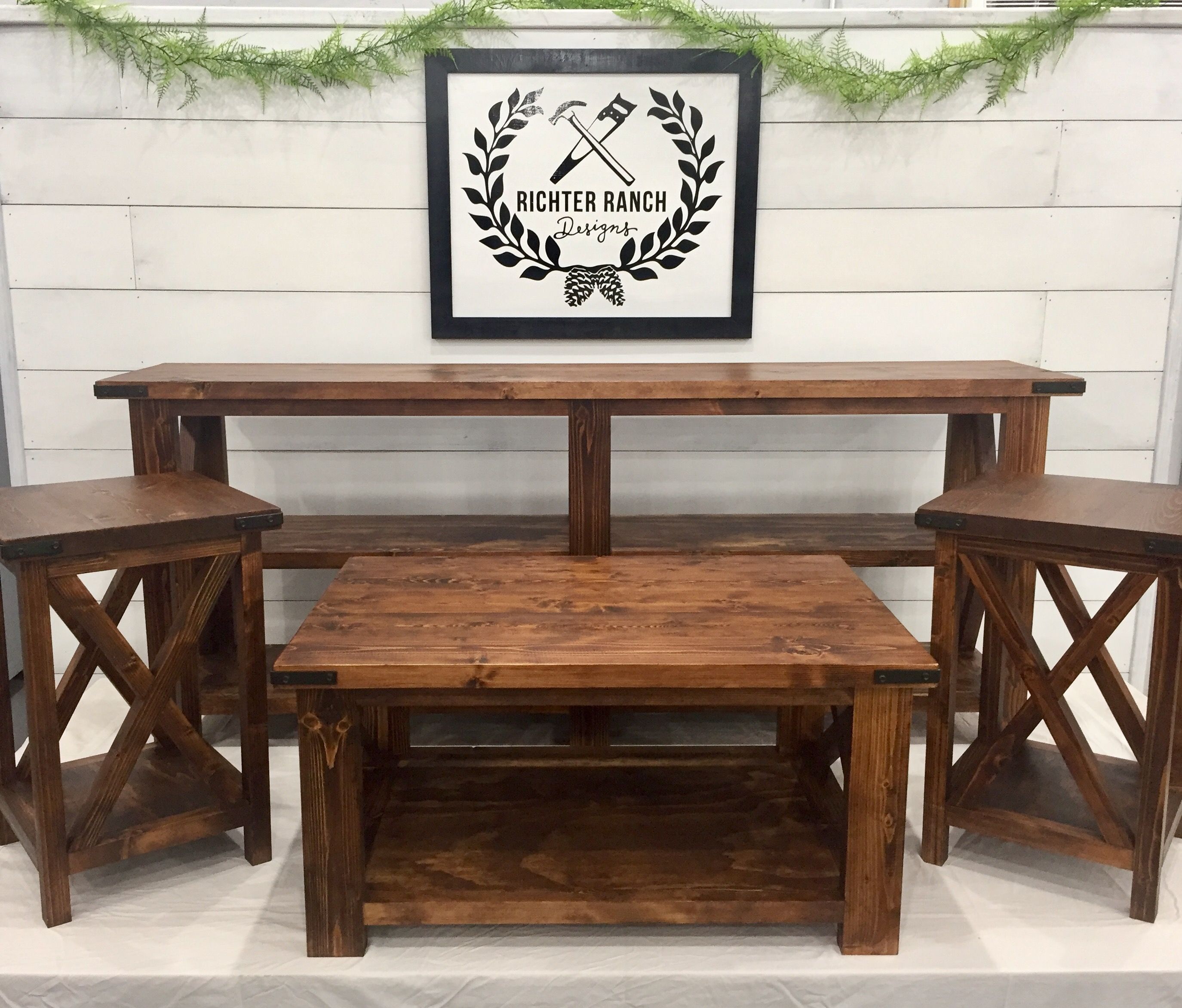 Custom Rustic Farmhouse Living Room Set by Richter Ranch Designs