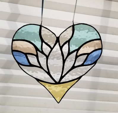 Custom Made Lotus Heart Stained Glass