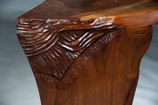 Custom Made Abstract Organic Expressionism In Furniture™  Walnut Coffee Table With Matching End Tables
