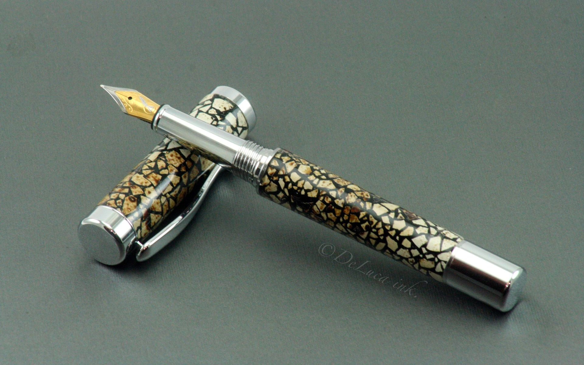 Hand Crafted Custom Faux Cigar Fountain Pens by Deluca Ink.