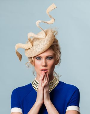 Custom Made Squiggly Straw Beret