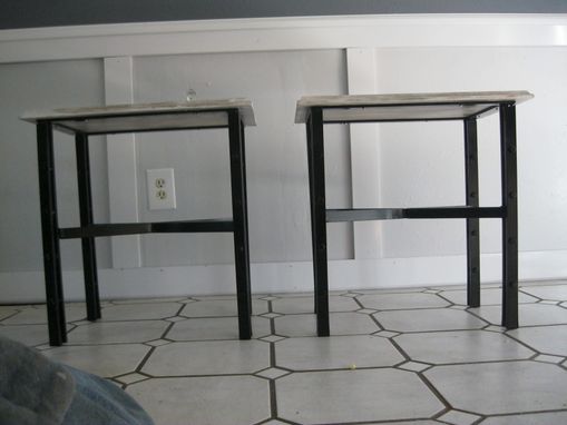 Custom Made Wrought Iron End Tables