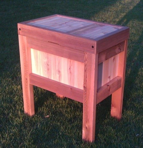 Hand Made Rustic Cooler Stand by Ambassador Woodcrafts | CustomMade.com