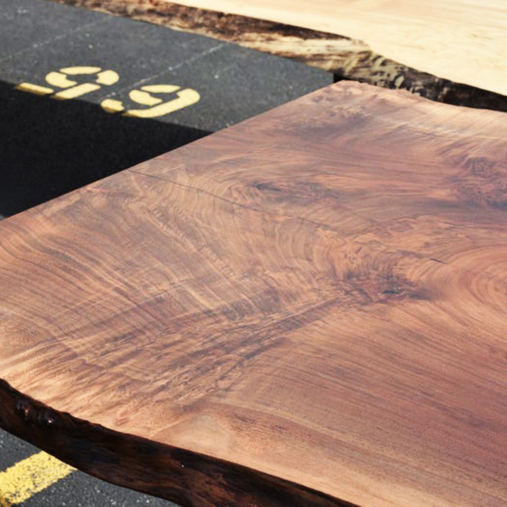 Hand Crafted Live Edge Dining Table Oregon Black Walnut by Chicago