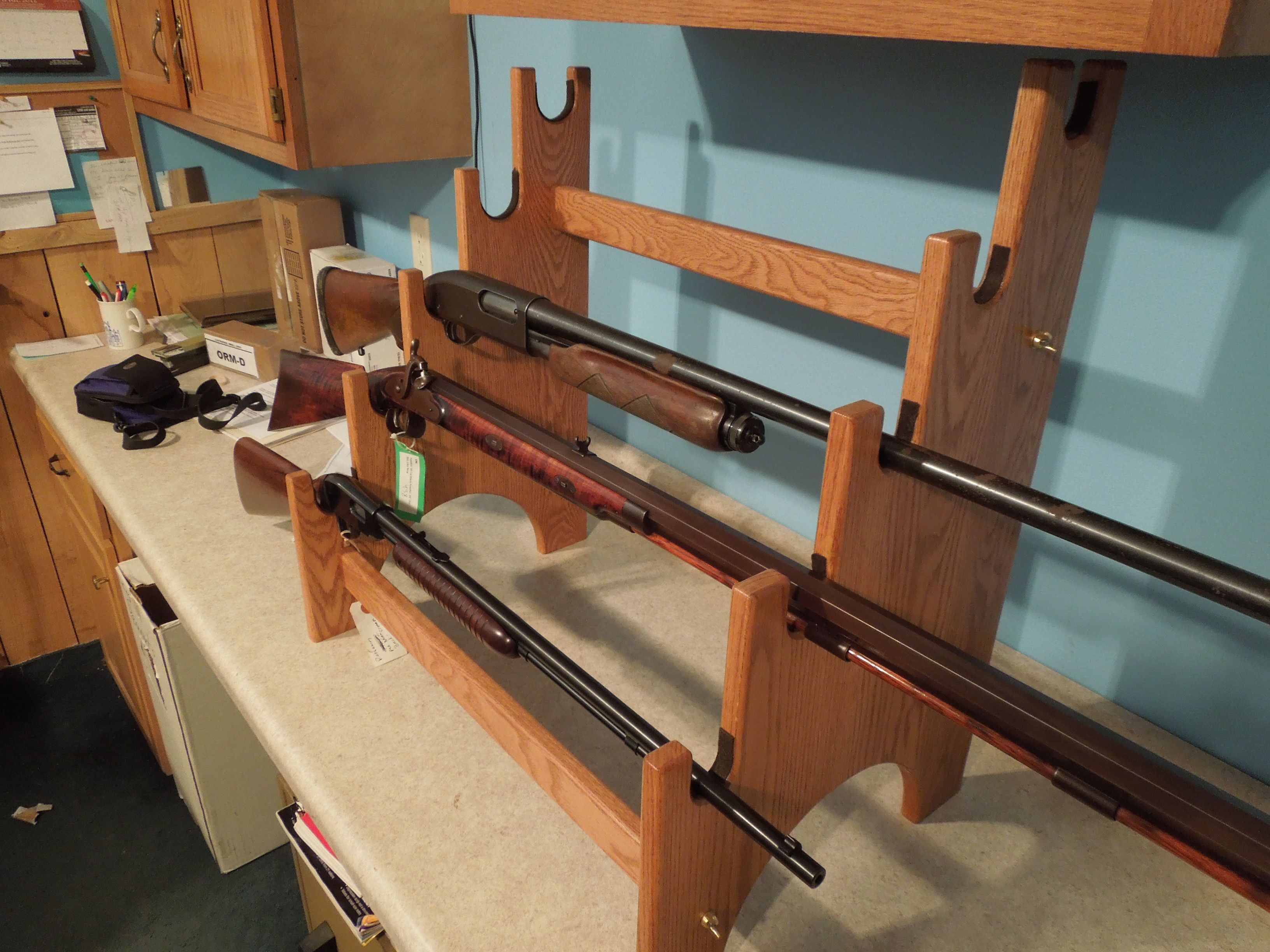 Buy Custom Made 5 Gun Rack Display Unit, made to order from K. H