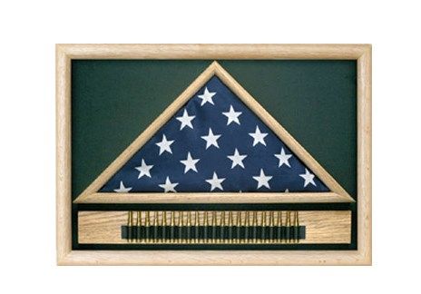 Custom Made Memorial Flag Case With Cartridge Belt