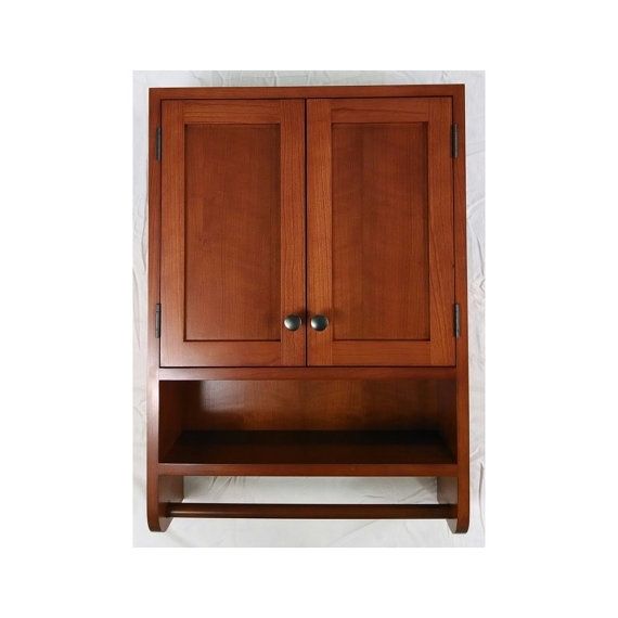 Custom Cherry Hanging Bathroom by WoodLands' Bounty