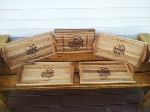Custom Made Personalized Cutting Boards / Serving Trays Engraved With Your Logo