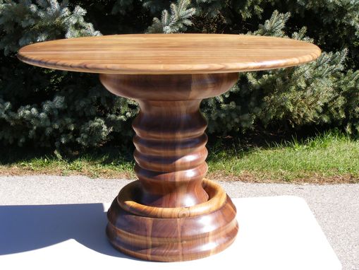 Custom Made Walnut And Catalpa End Table