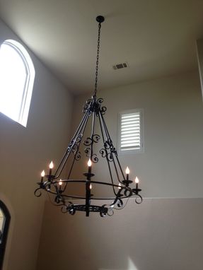 Custom Made Iron Chandelier Light Fixture