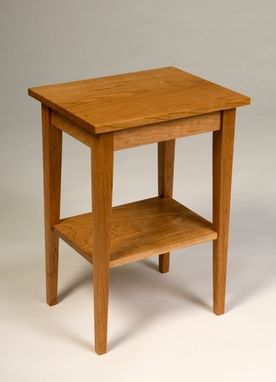 Custom Made Cherry Occasional Table With Shelf.