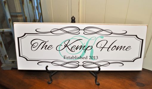 Custom Made Beautiful Custom Personalized Established Sign