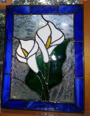 Custom Made Calla Lily Stained Glass Window