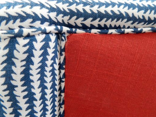 Custom Made Indigo And White Fanback Chair