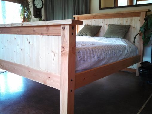 Custom Made Inspired Design Custom Craftsman Queen Bed Solid Wood - Your Design Or Ours