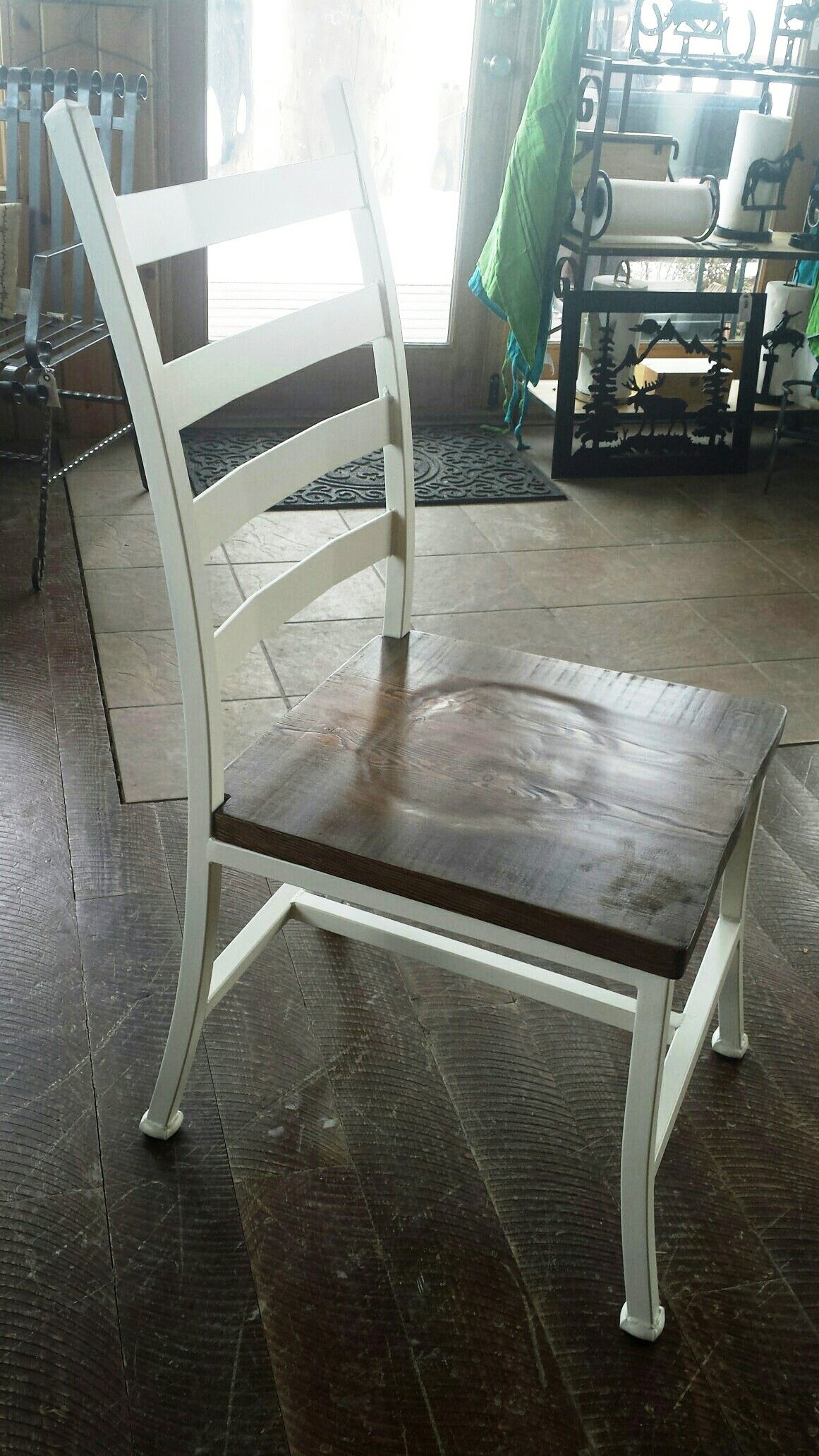 Buy Hand Crafted Handcrafted Iron Metal Dining Chair With Douglas Fir