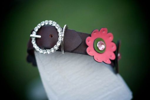 Custom Made Dog Collar, Hippie Flowers
