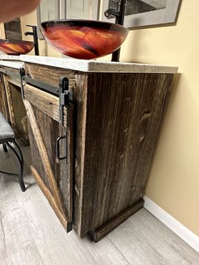 Custom Made Antique Barn Wood Double Vanity