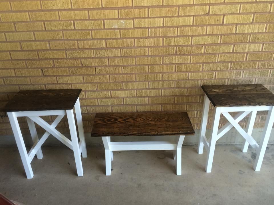 Handmade Rustic End Tables by Bobby Petersen Woodworking