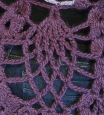Custom Made Cape, Shawl, Crochet Lace, Purple
