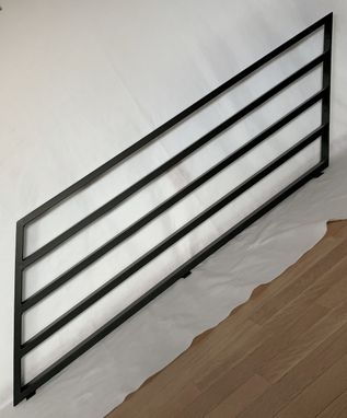 Custom Made Modern Metal Stair Railing, Knee Wall Contemporary Steel Handrails