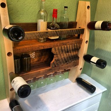 Custom Made "The Bar Back" Wine And Cocktail Storage And Display