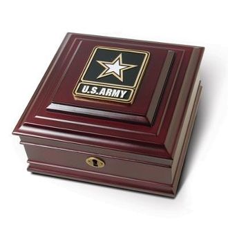 Custom Made Go Army Medallion Desktop Box