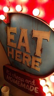 Custom Made From $300 - Lighted Vintage Restaurant • Replica Diner And Restaurant • Distressed • Weathered Signs