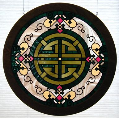 Custom Made Luck - Chinese Character In Stained Glass