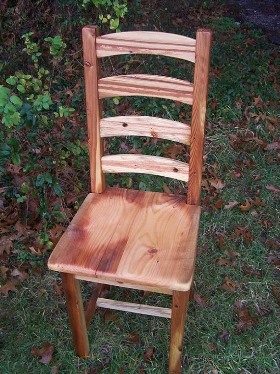 Buy Hand Crafted Arched Slat Yellow Pine Dining Room Chairs, made to