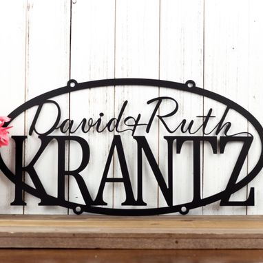 Custom Made Custom Family Name Sign, Personalized Sign, Wedding Gift, Metal Wall Art, Outdoor Sign