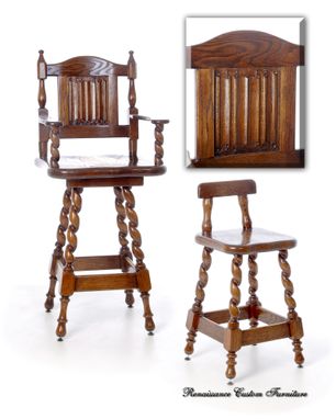 Custom Made #1305 Swivel Oak Barstools