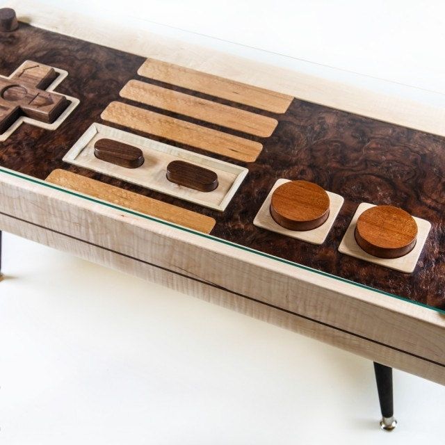 hand crafted nintendo controller coffee table maple / walnut hand crafted nintendo controller coffee table maple / walnut