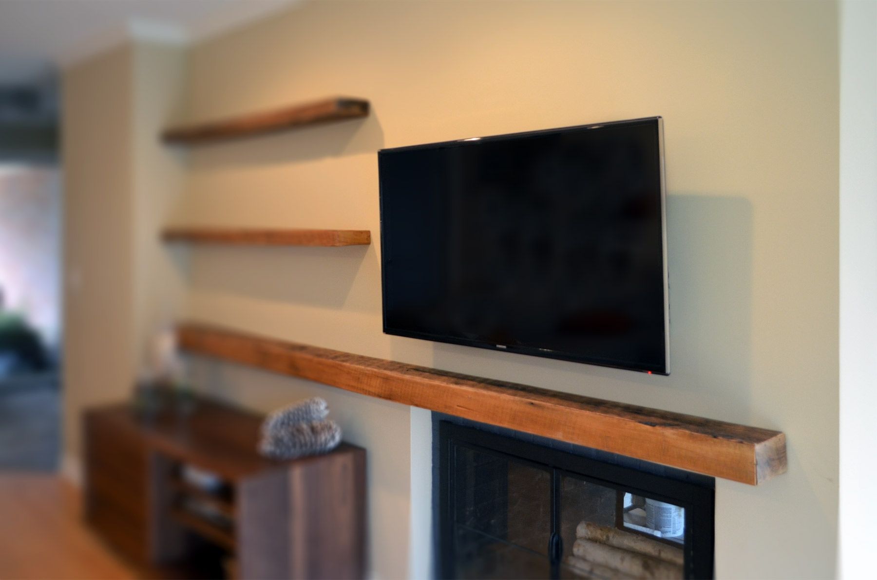 Hand Crafted Reclaimed Lumber Floating Shelves by Abodeacious