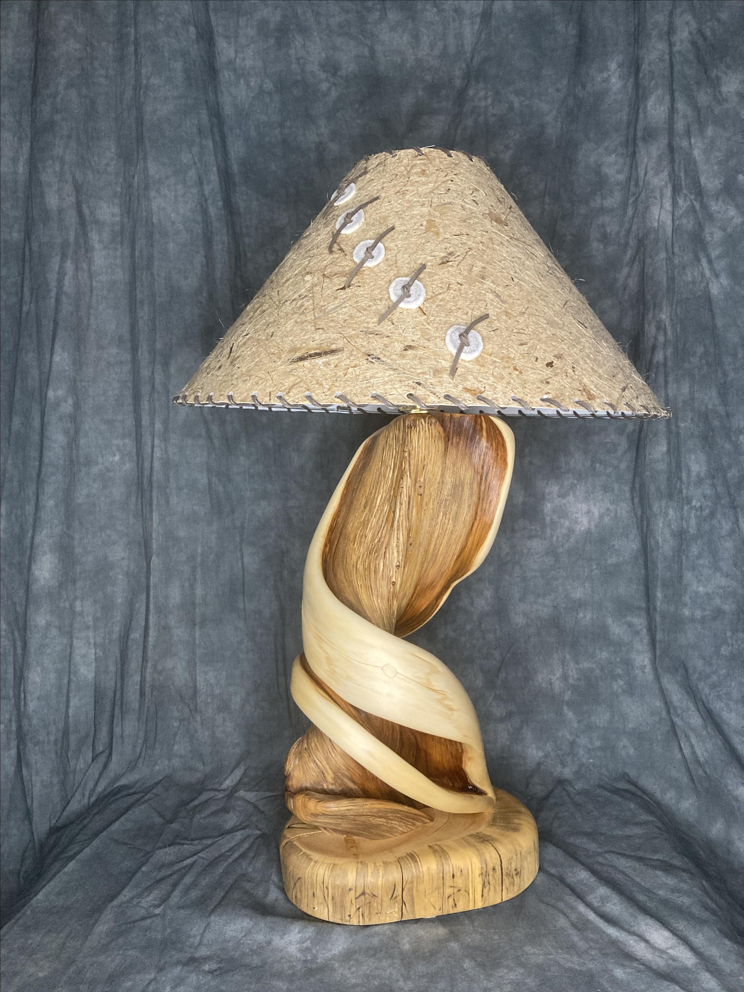 Custom Twisted Juniper Table Lamp by Rocky Mountain Twist