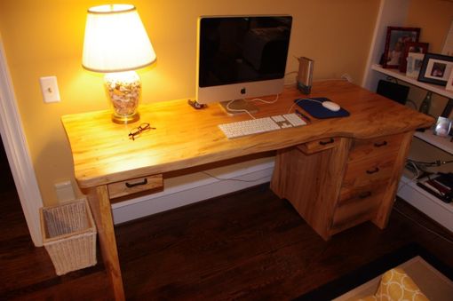 Custom Made Solid Wood Slab Desk