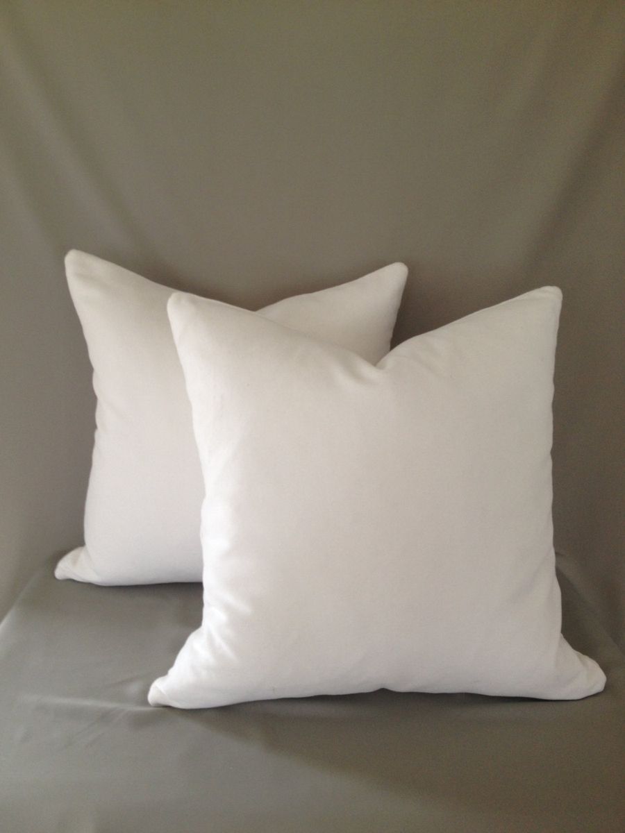 Custom White Velvet Pillow Cover by Fenia's Workroom